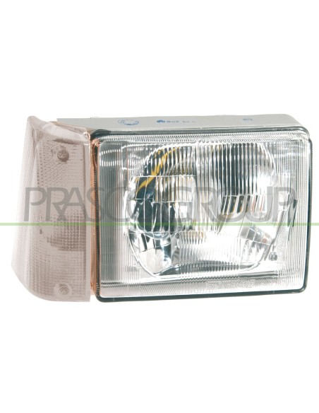 PROIETTORE ASIMMETRICO SINISTRO H5 ELETTRICO SENZA MOTORE CON FANALE BIANCO FIAT PANDA Mod. 01-86 - 08-03