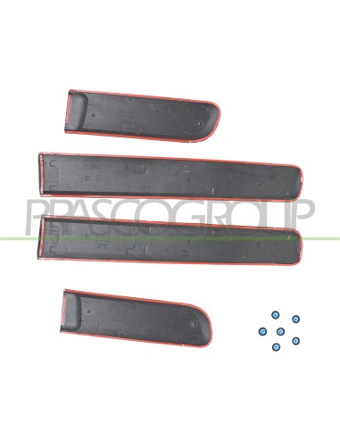 KIT MODANATURE PORTA CON BIADESIVO E MOLLETTE (4 PEZZI) FIAT PANDA Mod. 01-12