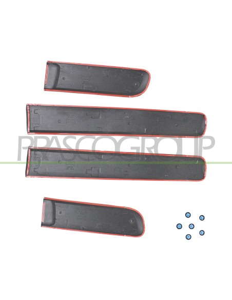 KIT MODANATURE PORTA CON BIADESIVO E MOLLETTE (4 PEZZI) FIAT PANDA Mod. 01-12