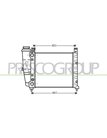 RADIATORE FIAT UNO Mod. 01-84 - 10-89
