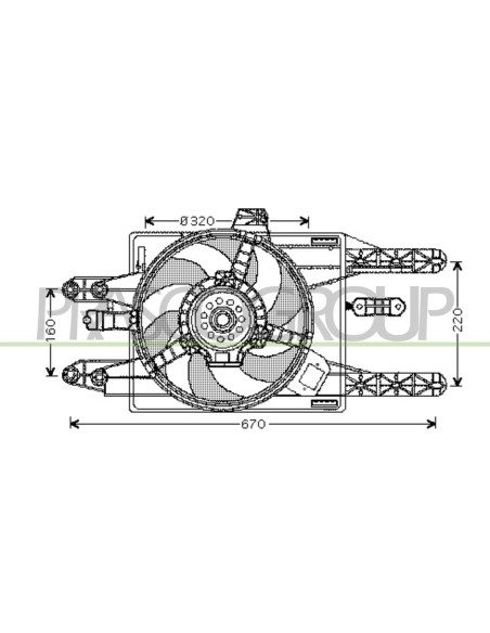 VENTOLA LANCIA YPSILON Mod. 01-96 - 08-03