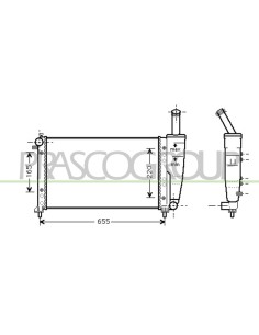 RADIATORE FIAT PUNTO Mod. 06-99 - 03-03