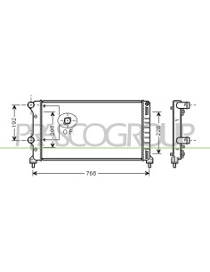 RADIATORE FIAT DOBLO' Mod. 11-05 - 08-09