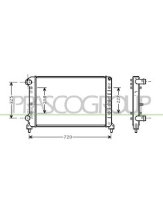 RADIATORE FIAT DOBLO' Mod. 11-05 - 08-09