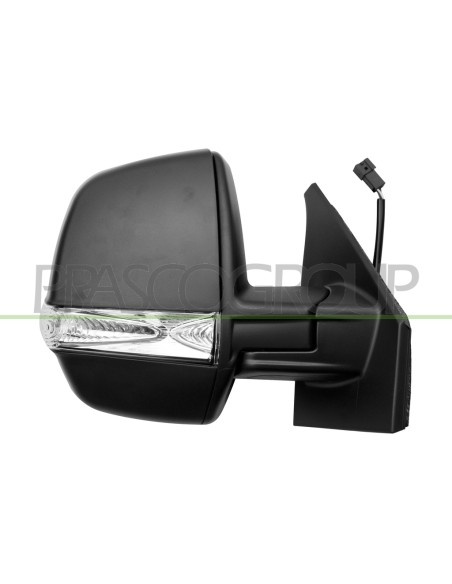 RETROVISORE DESTRO ELETTRICO TERMICO NERO CON FANALE 6 PINS MOD. CARGO FIAT DOBLO' Mod. 09-09 - 12-14