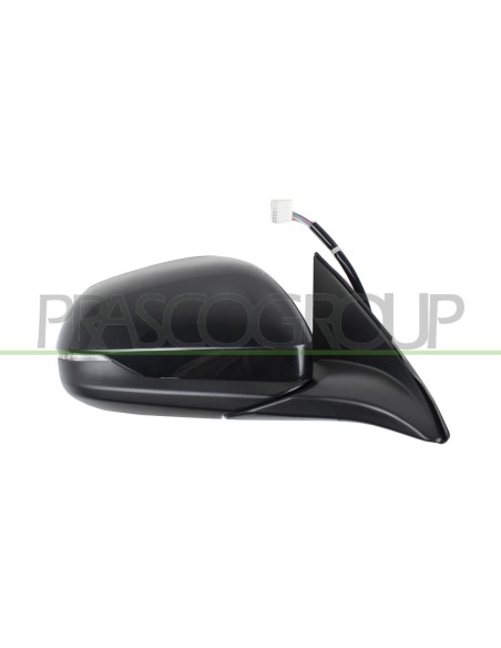 RETROVISORE DESTRO ELETTRICO NERO TERMICO CHIUDIBILE CON FANALE CONVESSO 8 PINS