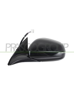 RETROVISORE SINISTRO ELETTRICO NERO TERMICO CHIUDIBILE CON FANALE CONVESSO 8 PINS
