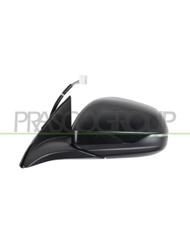 RETROVISORE SINISTRO ELETTRICO NERO TERMICO CHIUDIBILE CON FANALE CONVESSO 8 PINS