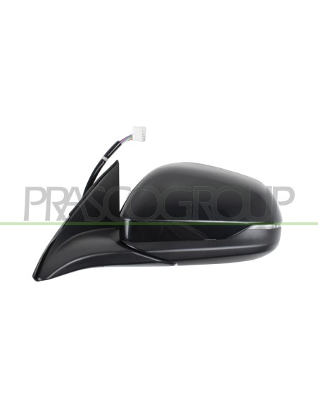 RETROVISORE SINISTRO ELETTRICO NERO TERMICO CHIUDIBILE CON FANALE CONVESSO 8 PINS