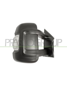 RETROVISORE DESTRO MANUALE NERO CON FANALE BIANCO CONVESSO BRACCIO LUNGO 2 PINS PEUGEOT BOXER Mod. 12-14 - 03-24