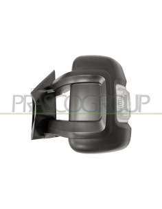 RETROVISORE SINISTRO MANUALE NERO CON FANALE BIANCO CONVESSO BRACCIO LUNGO 2 PINS PEUGEOT BOXER Mod. 12-14 - 03-24