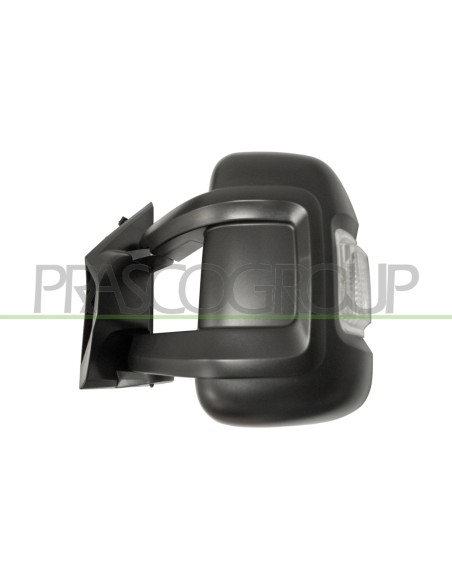 RETROVISORE SINISTRO MANUALE NERO CON FANALE BIANCO CON SONDA CONVESSO BRACCIO LUNGO 4 PINS PEUGEOT BOXER Mod. 12-14 - 03-24