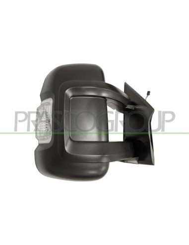 RETROVISORE DESTRO ELETTRICO NERO TERMICO CON FANALE BIANCO CONVESSO BRACCIO LUNGO 8 PINS PEUGEOT BOXER Mod. 12-14 - 03-24