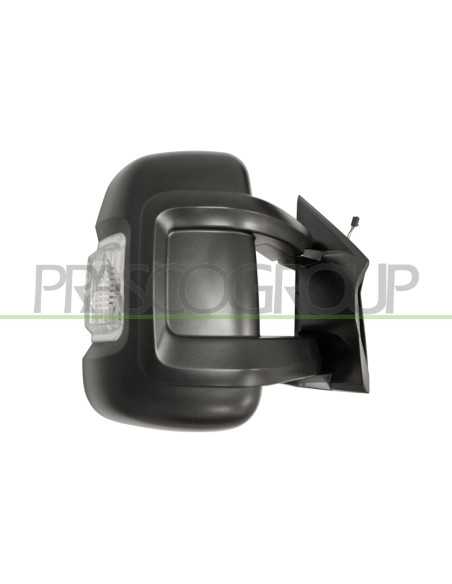RETROVISORE DESTRO ELETTRICO NERO TERMICO CON FANALE BIANCO CONVESSO BRACCIO LUNGO 8 PINS PEUGEOT BOXER Mod. 12-14 - 03-24