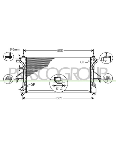 RADIATORE FIAT - DUCATO - Mod. 08-06 - 05-14