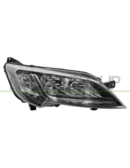 PROIETTORE DESTRO H7+H7 ELETTRICO CON MOTORE NERO PEUGEOT BOXER Mod. 12-14 - 03-24