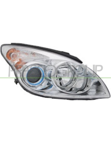 PROIETTORE DESTRO H1+H7 ELETTRICO CROMATO CON MOTORE HYUNDAI I30 Mod. 09-07 - 01-10