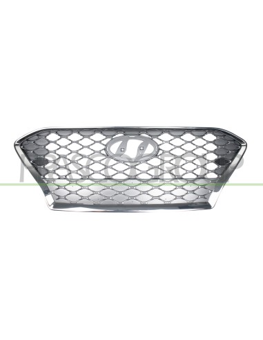 GRIGLIA RADIATORE ARGENTO CON CORNICE CROMATA