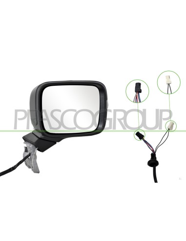 RETROVISORE DESTRO ELETTRICO NERO TERMICO CON SONDA CON FANALE CONVESSO 8 PINS JEEP RENEGADE Mod. 06-14 - 08-18