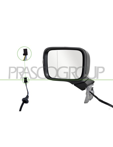 RETROVISORE SINISTRO ELETTRICO NERO TERMICO CON FANALE ASFERICO 6 PINS JEEP RENEGADE Mod. 06-14 - 08-18