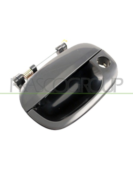 MANIGLIA ANTERIORE DESTRA ESTERNA NERA LISCIA CON FORO NOTTOLINO HYUNDAI H1 Mod. 01-04 - 12-07