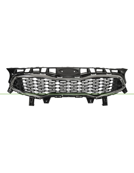 GRIGLIA RADIATORE NERA LUCIDA CON CORNICE CROMATA KIA CEE'D Mod. 11-15 - 09-18