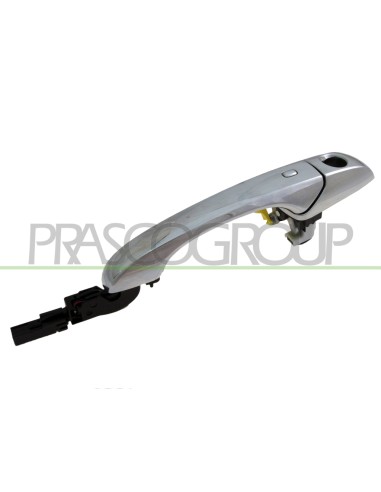 MANIGLIA ANTERIORE SINISTRA ESTERNA CROMATA CON FORO NOTTOLINO PER SMART ENTRY JEEP GRAND CHEROKEE (WK) Mod. 08-13 - 12-16