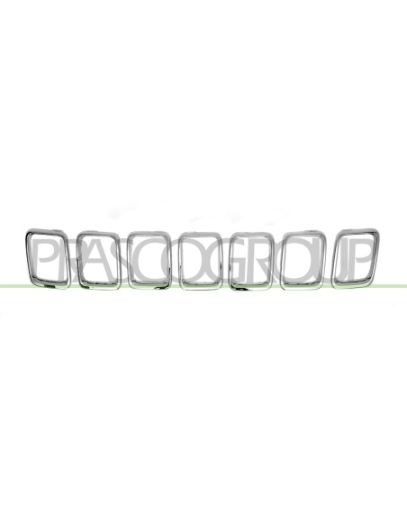 MODANATURA GRIGLIA RADIATORE CROMATA (7 PEZZI) JEEP COMPASS (MP) Mod. 04-17 - 12-20