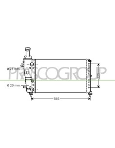RADIATORE LANCIA YPSILON Mod. 01-96 - 08-03
