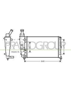 RADIATORE LANCIA YPSILON Mod. 01-96 - 08-03