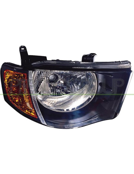 PROIETTORE DESTRO H4 MANUALE FANALE ARANCIO CABINA DOPPIA MITSUBISHI L200 STRADA Mod. 02-05 - 02-10