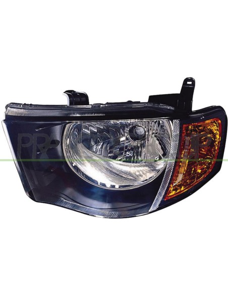 PROIETTORE SINISTRO H4 MANUALE FANALE ARANCIO CABINA DOPPIA MITSUBISHI L200 STRADA Mod. 02-05 - 02-10