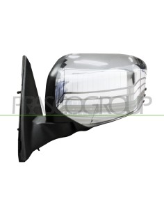 RETROVISORE SINISTRO MANUALE NERO CONVESSO CON CALOTTA CROMATA MITSUBISHI L200 STRADA Mod. 03-10 - 12-14