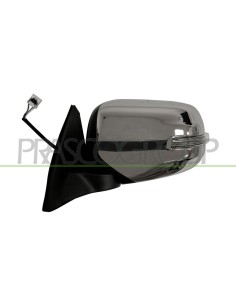 RETROVISORE SINISTRO ELETTRICO NERO CON FANALE CONVESSO CON CALOTTA CROMATA MITSUBISHI L200 TRITON Mod. 01-15 - 03-19