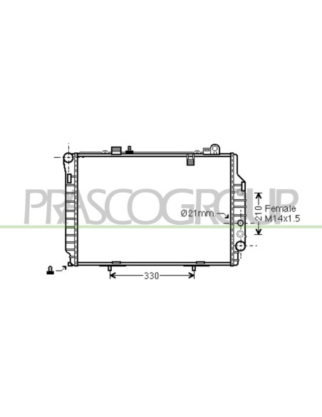 RADIATORE MERCEDES C CLASS (W202) Mod. 06-93 - 06-00