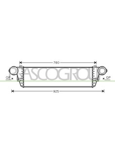 INTERCOOLER MERCEDES C CLASS SPORTCOUPE' (CL203) Mod. 06-00 - 04-08