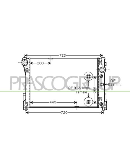 RADIATORE MERCEDES GLK ( X204 ) Mod. 10-08 - 04-12
