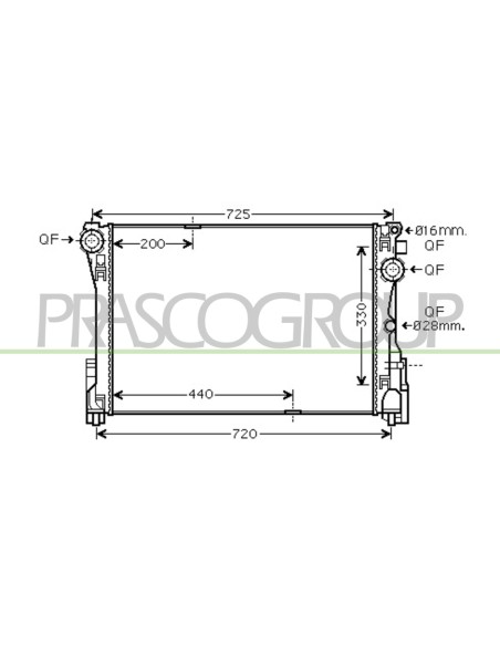 RADIATORE MERCEDES E CLASS (W212) Mod. 05-09 - 04-13