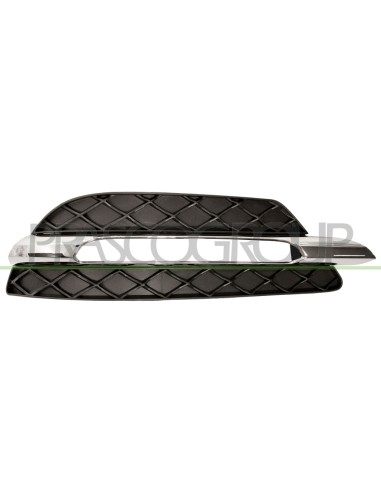 GRIGLIA DESTRA PARAURTI ANTERIORE NERA CON SEDE LUCE DIURNA CON BORDO CROMATO MERCEDES C CLASS COUPE' (C204) Mod. 03-11 - 06-15