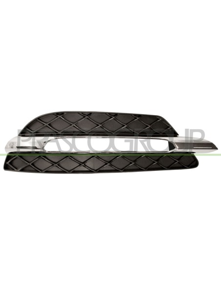 GRIGLIA DESTRA PARAURTI ANTERIORE NERA CON SEDE LUCE DIURNA CON BORDO CROMATO MERCEDES C CLASS COUPE' (C204) Mod. 03-11 - 06-15