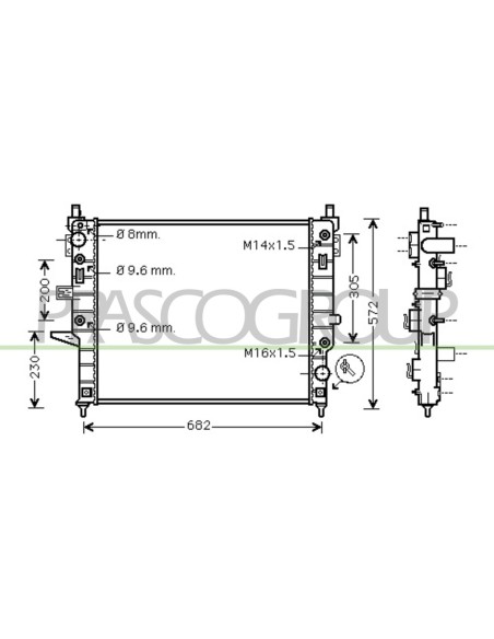 RADIATORE MERCEDES ML CLASS (W163) Mod. 01-02 - 12-05