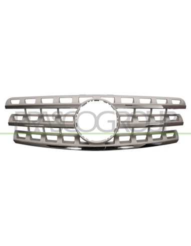 GRIGLIA RADIATORE ARGENTO CON MODANATURA CROMATA MERCEDES ML CLASS (W164) Mod. 01-08 - 09-11