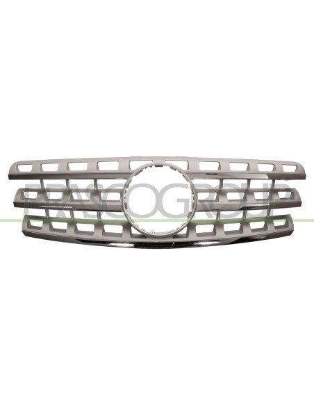 GRIGLIA RADIATORE ARGENTO CON MODANATURA CROMATA MERCEDES ML CLASS (W164) Mod. 01-08 - 09-11
