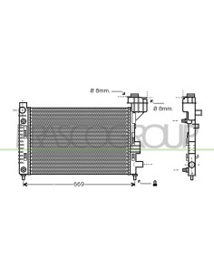 RADIATORE MERCEDES A CLASS (W168) Mod. 01-02 - 08-04