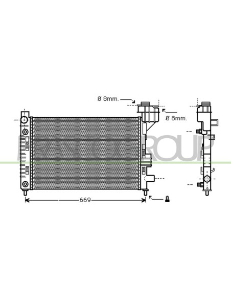 RADIATORE MERCEDES A CLASS (W168) Mod. 01-02 - 08-04