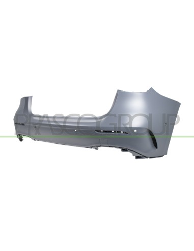 PARAURTI POSTERIORE CON PRIMER CON TAPPO COPRI GANCIO CON FORI PDC E PARK ASSIST+SUPPORTI MOD. AMG
