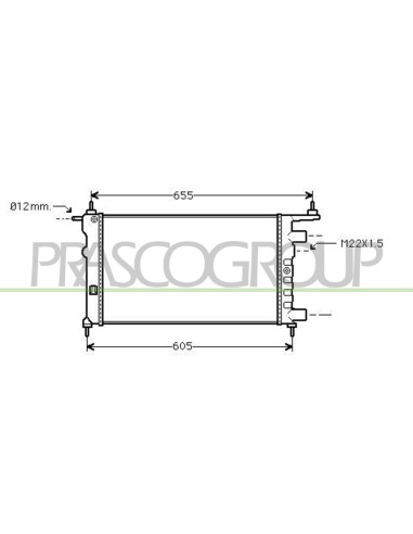 RADIATORE OPEL-VAUXHALL CORSA B Mod. 06-97 - 09-00