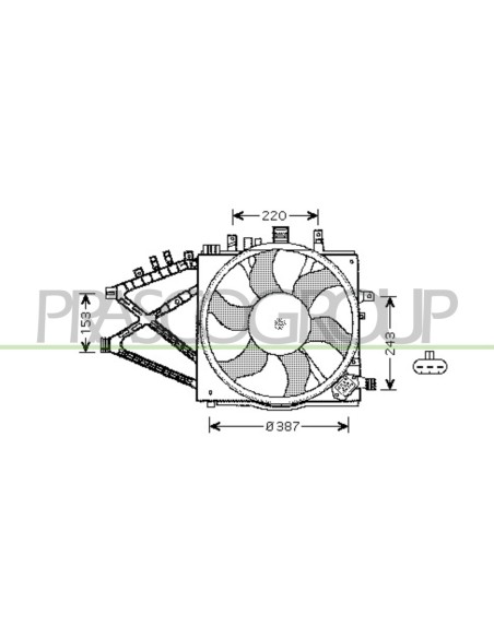 VENTOLA OPEL-VAUXHALL CORSA C Mod. 10-03 - 04-06