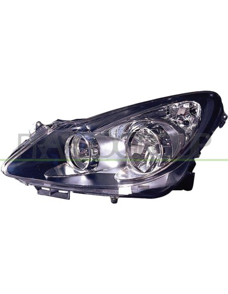 PROIETTORE SINISTRO H7+H1 ELETTRICO SENZA MOTORE NERO OPEL-VAUXHALL CORSA D Mod. 05-06 - 01-11