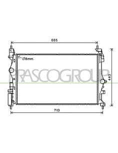 RADIATORE OPEL-VAUXHALL - CORSA E - Mod. 01-15 -
